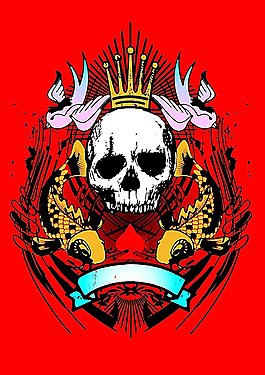 恐怖骷髅头背景素材