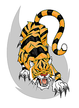 卡通老虎插画