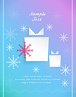 梦幻雪花礼物背景