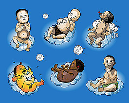 卡通婴儿插画