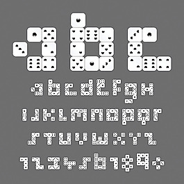 创意骰子字母设计