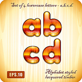 3d油漆字母ABCD
