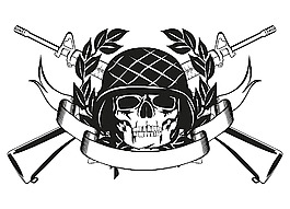 步枪与士兵骷髅