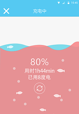 新能源汽车充电APP充电中界面