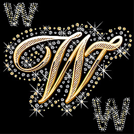 钻石W字母素材