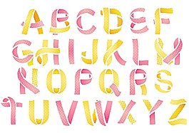 字母字体矢量素材