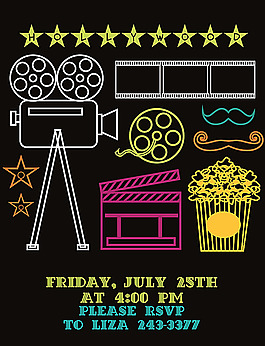 手绘电影宣传海报图