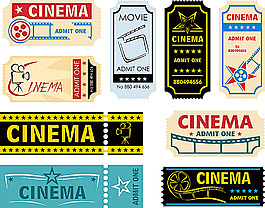 各种样式的电影票