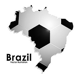 巴西足球背景地图