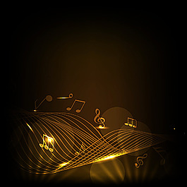 金色音符背景图片 金色音符背景素材 金色音符背景模板免费下载 六图网