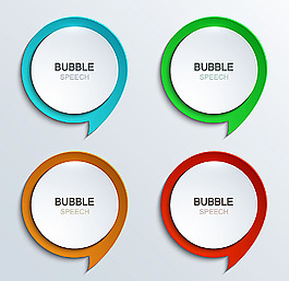 圆形对话框标签素材