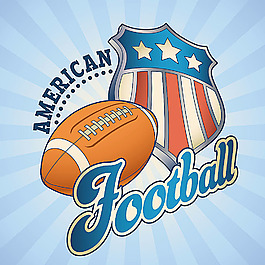 时尚橄榄球运动标签