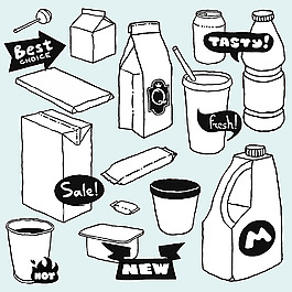 牛奶包装矢量素材