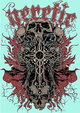 十字架骷髅图案