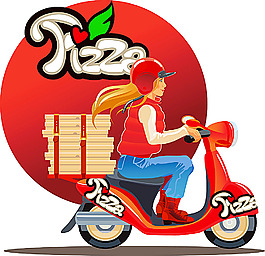 送披萨的送餐员