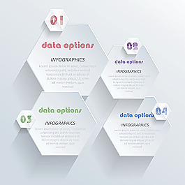 六边形数字标签