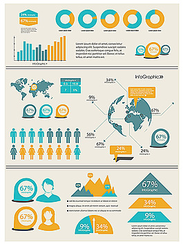商务比例图图表