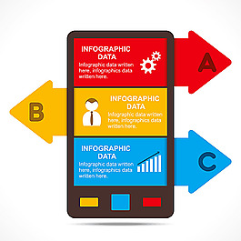 手机箭头图表设计