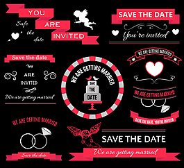 红色婚礼装饰元素