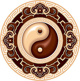 太极花纹图案