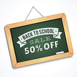 黑板上的促销背景