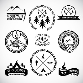 登山探险图标