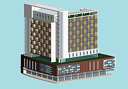 MAX公共建筑商业大厦3D模型