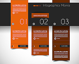 彩色纸卡信息图表