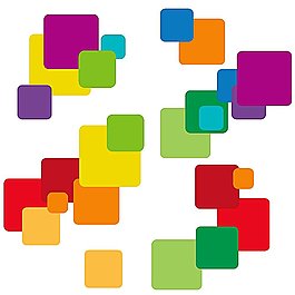 梦幻炫彩方块背景