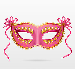 粉色面具矢量素材下载