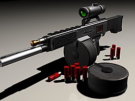 USAS12号自动霰弹枪模型