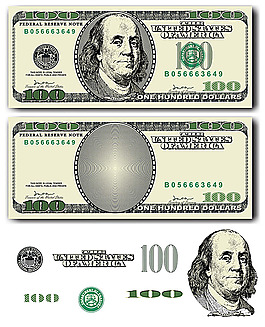 100元美钞图片 100元美钞素材 100元美钞模板免费下载 六图网