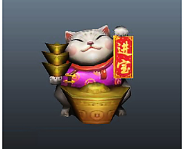 MB招财猫3d模型图片