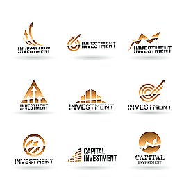 金色箭头logo设计