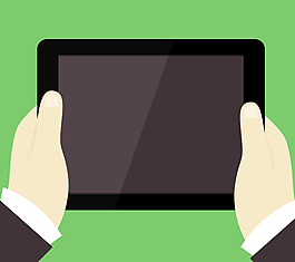 拿平板电脑的手臂