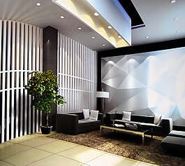 时尚现代客厅模型