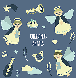 圣诞节天使矢量