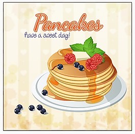 欧美矢量手绘蛋糕