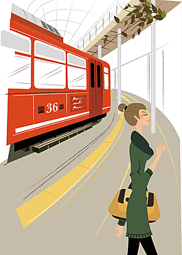 公路边的美女