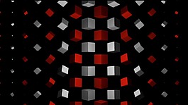 裸眼3d方格律动酒吧vj素材led红色
