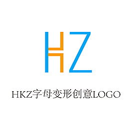 HKZ字母变形创意LOGO