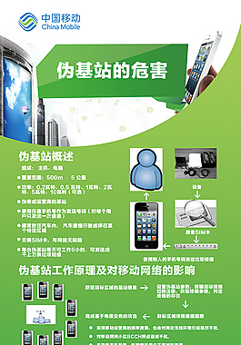 中国移动伪基站的危害宣传展板
