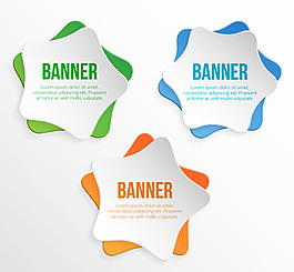 花形banner矢量素材下载