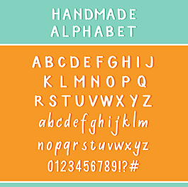 手写字母和数字