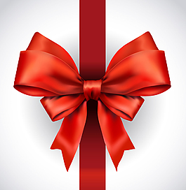 红色蝴蝶结矢量
