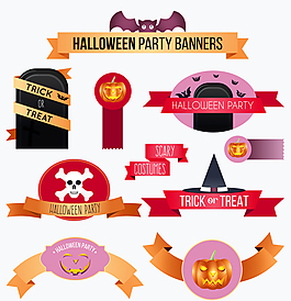万圣节标签矢量