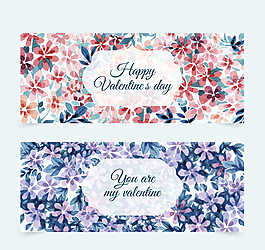 2款水彩花卉banner