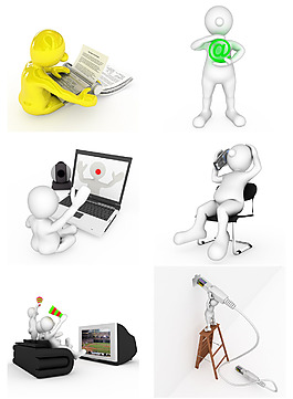 工作的3d小人图片 工作的3d小人素材 工作的3d小人模板免费下载 六图网