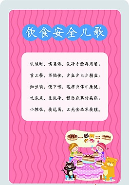 饮食安全儿歌卡通