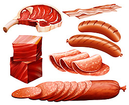 美味肉制品设计矢量素材下载